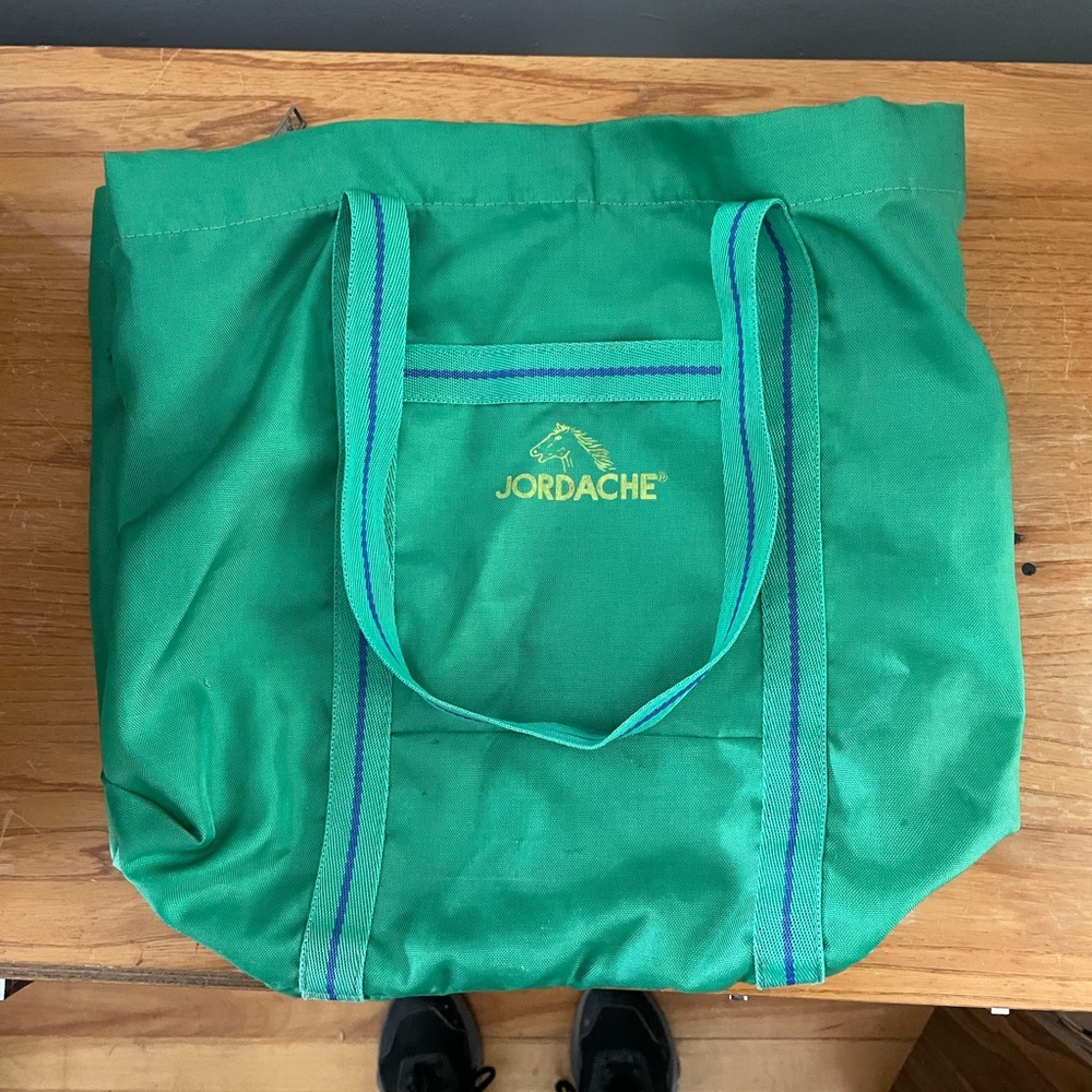 Rare vintage, green, Jordache tote.